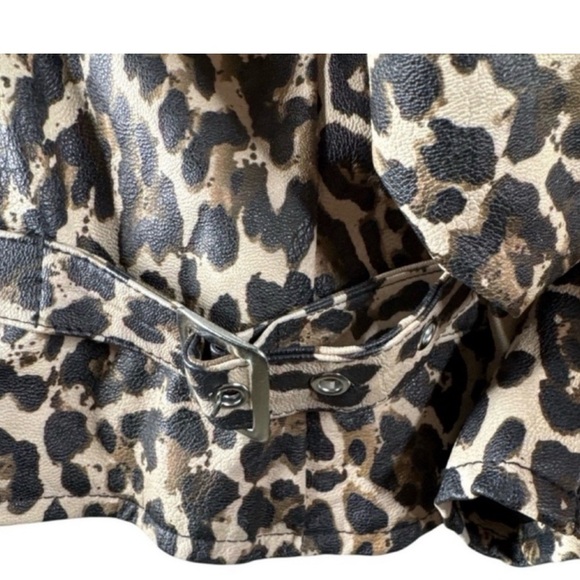 Colleen Lopez Leopard Print Vegan Leather Jacket - Picture 7 of 9